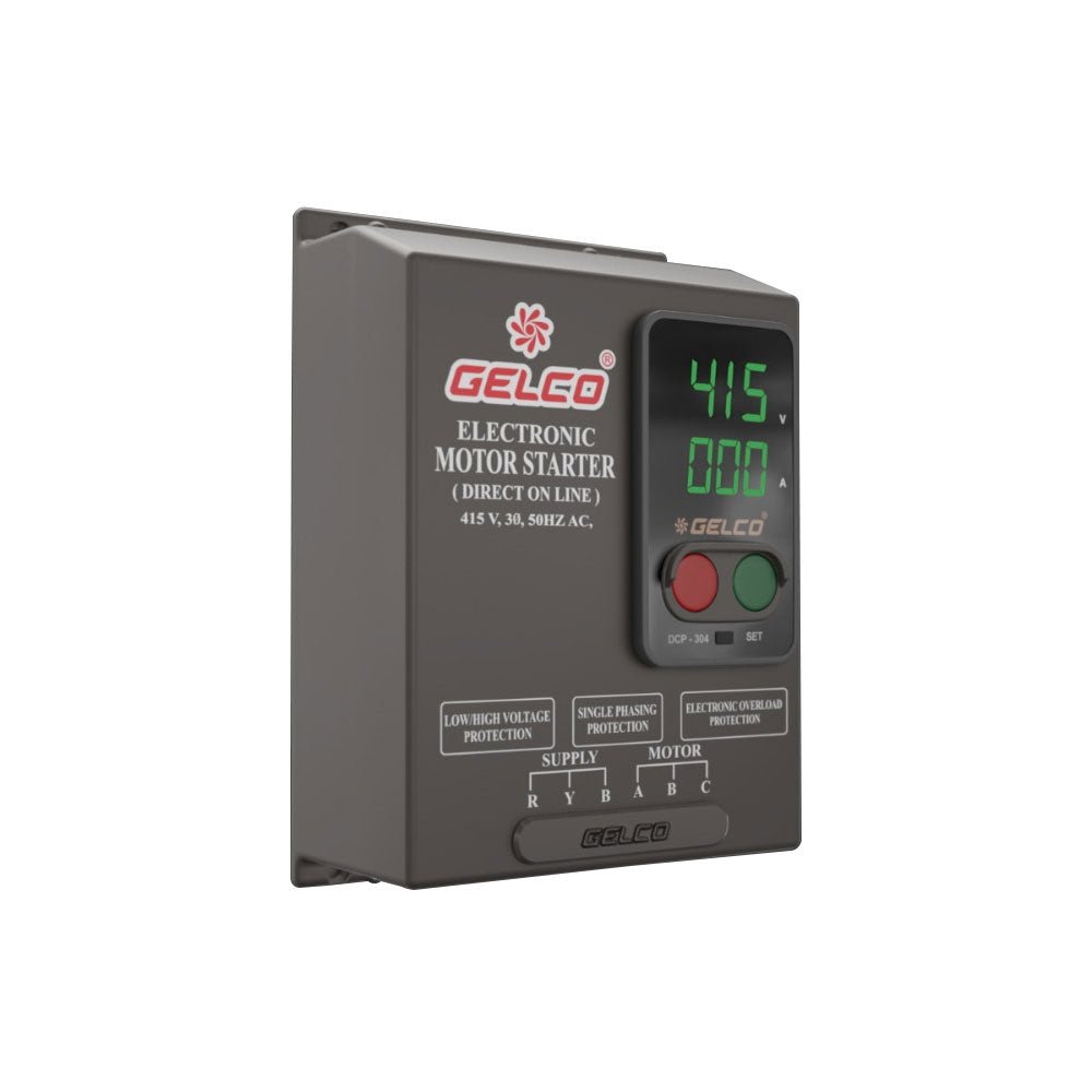 DCP-304, Operate & Protect all kinds of Submersible Motors & Pumps, Auto-Start After Power Cut, Phase Outage Protection, With Digital Display, 415V, 50Hz - Gelco Electronics Pvt. Ltd.