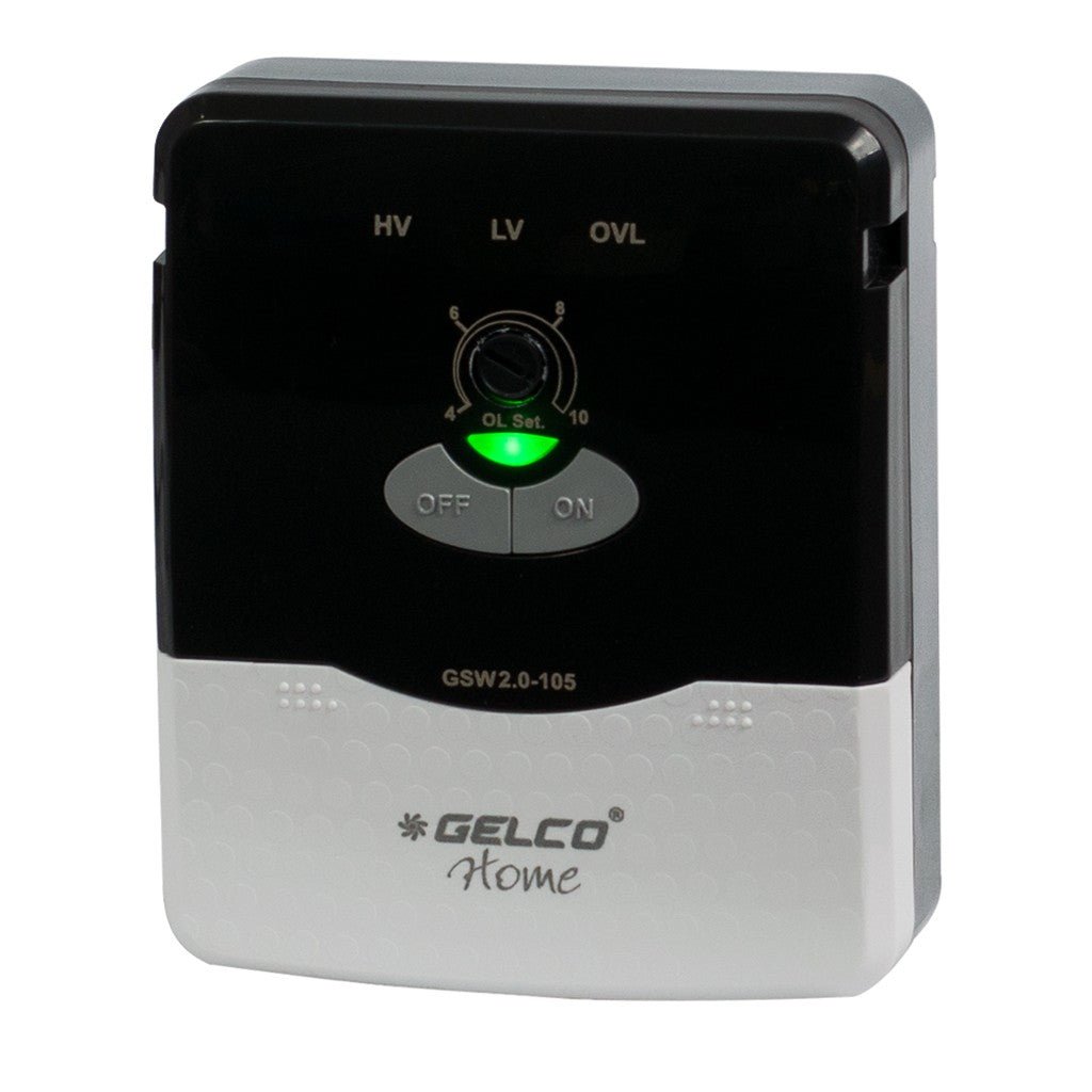 Gelco Automatic Protection Switches For Air Conditioner (A.C.), Complete Protection Against Irregular Voltage & Current, Shock-Proof Operation, Smart Automatic Operation, 100% Child Safe Protection, 230V 50Hz - Gelco Electronics Pvt. Ltd.