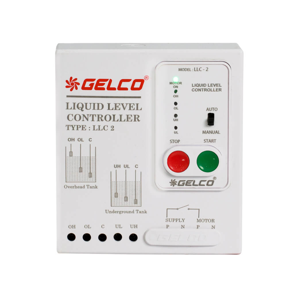 Gelco Liquid Level Controller LLC 2, Water Level Controller, 16 Amp Load Capacity, Fully Automatic Operation - Gelco Electronics Pvt. Ltd.