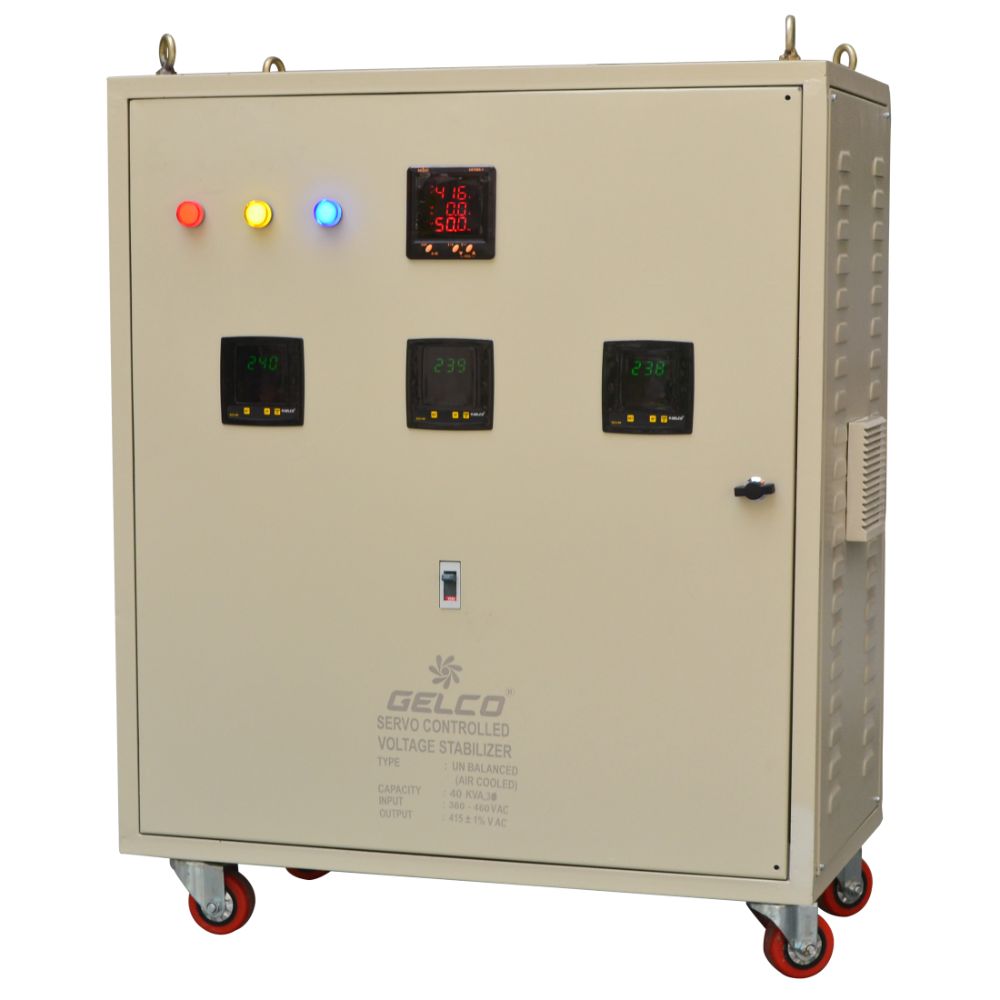 Servo Stabilizer 50 KVA to 65 KVA, Suitable For Hospitals, Industries, Manufacturers, Etc. - Gelco Electronics Pvt. Ltd.