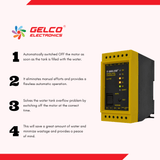 Gelco Water Level Controller, Automatically Operate The Monoblock Motor, 6 Amp Load Capacity, LLC 101 - Gelco Electronics Pvt. Ltd.