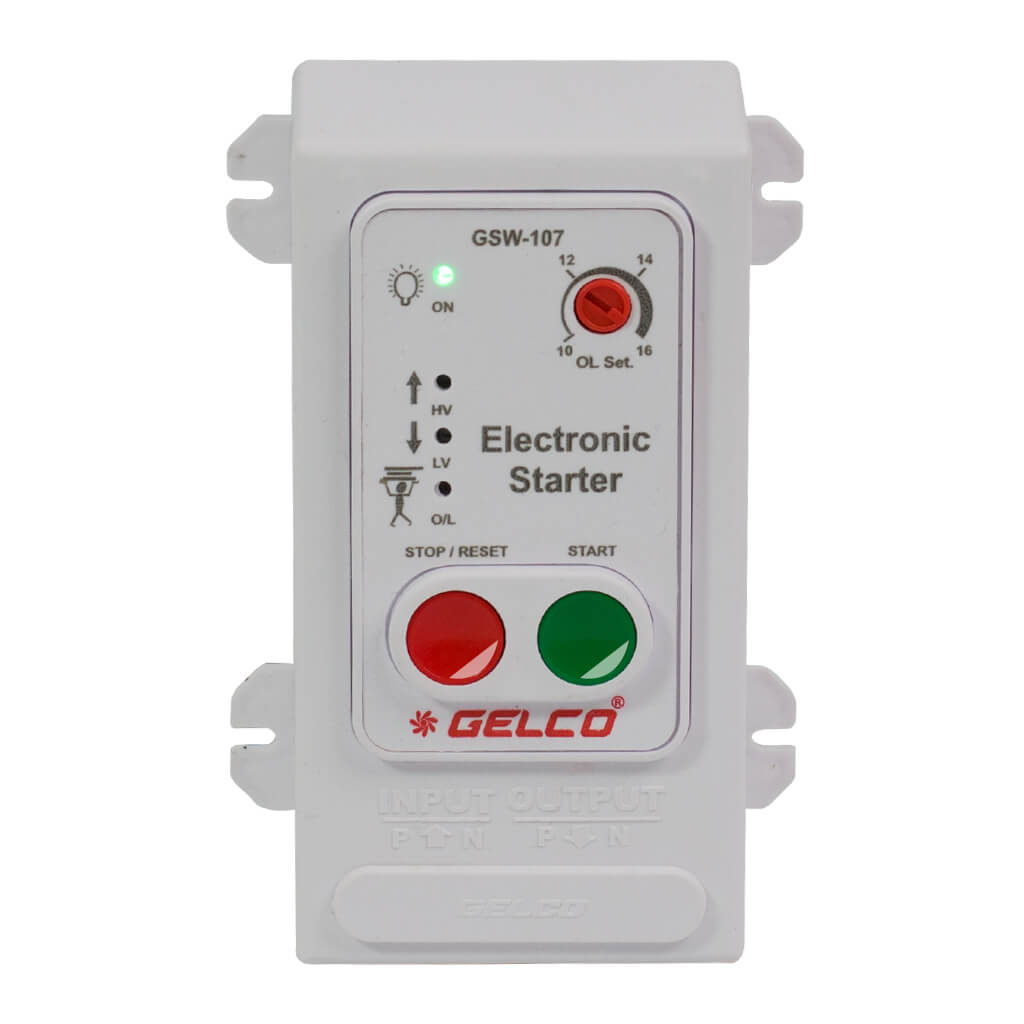 GSW, Electronic Starter, Provide Reliable Protection Against Voltage Fluctuations, Overheating, Burning, 230V, 50Hz - Gelco Electronics Pvt. Ltd.