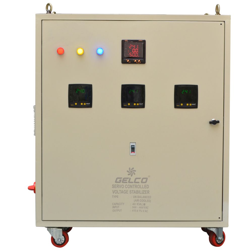 Servo Stabilizer 50 KVA to 65 KVA, Suitable For Hospitals, Industries, Manufacturers, Etc. - Gelco Electronics Pvt. Ltd.